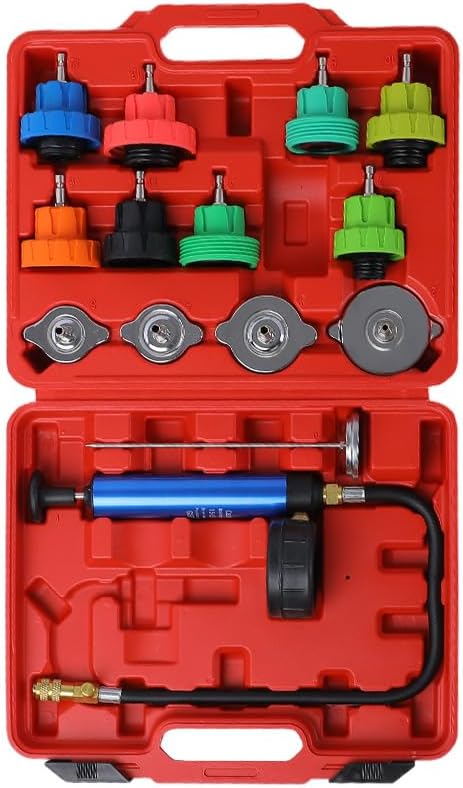 Radiator Pressure Tester - 14-Piece Cooling System Pressure Tester Kit