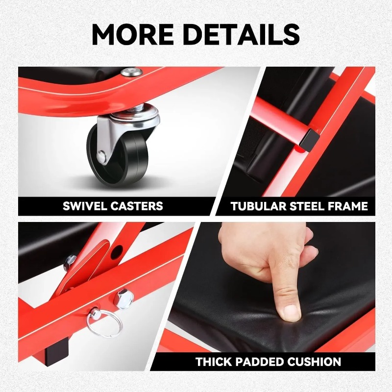 Foldable Z Creeper 2in1 Rollin - Garage Creeper Roller reseña y precio