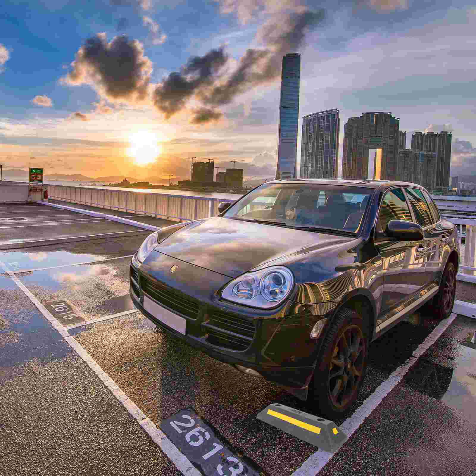 Car Stopper Rubber Parking Sto - Garage Creeper Roller reseña y precio