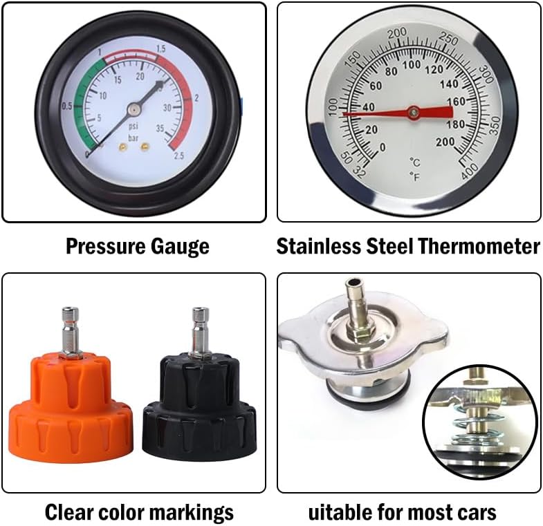 14-Piece Cooling System Pressu - Radiator Pressure Tester reseña y precio