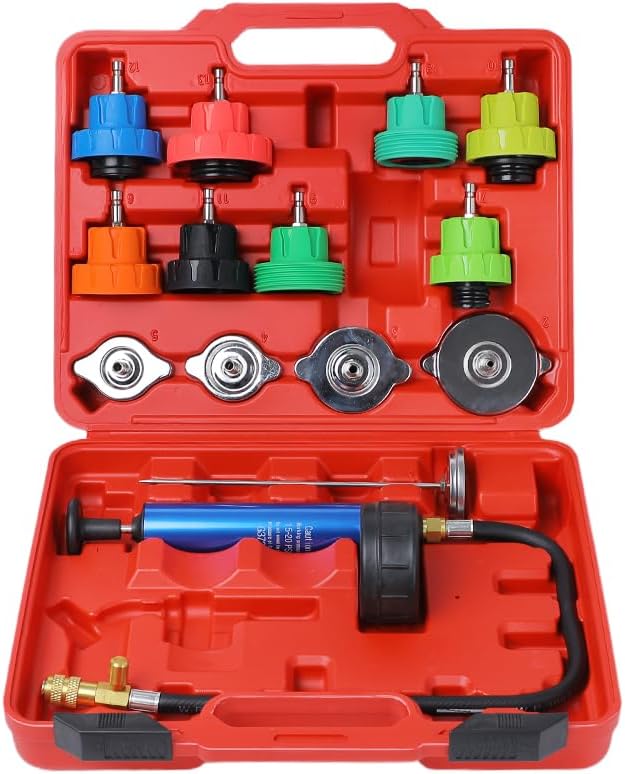 14-Piece Cooling System Pressu - Radiator Pressure Tester reseña y precio