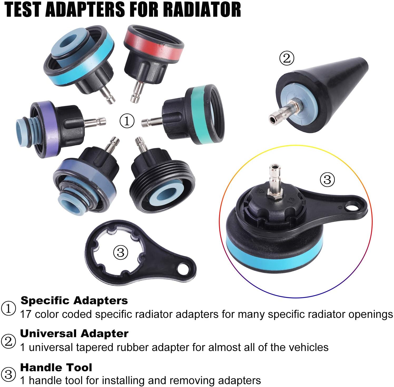 28Pcs Universal Radiator Press - Radiator Pressure Tester reseña y precio