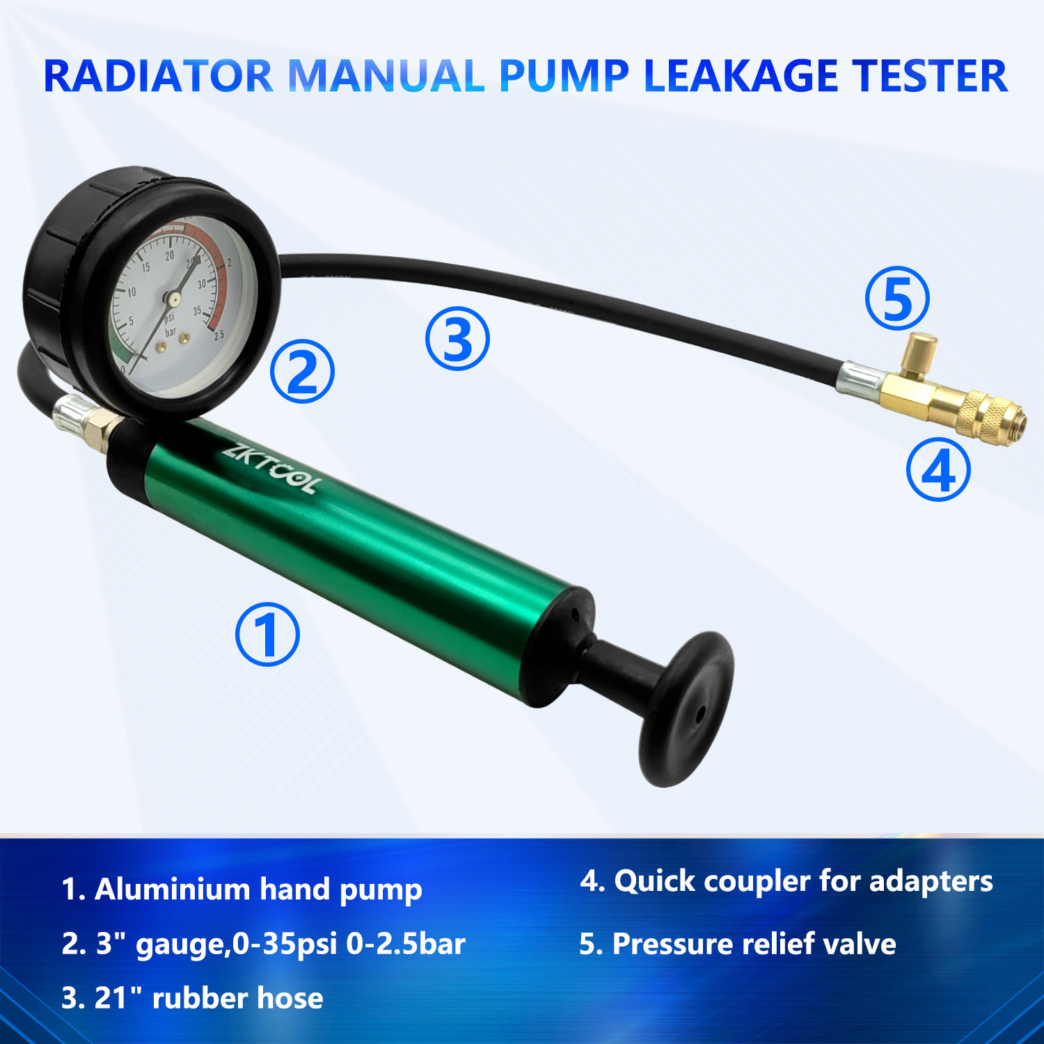 Aluminum Car Cooling System Ra - Radiator Pressure Tester reseña y precio