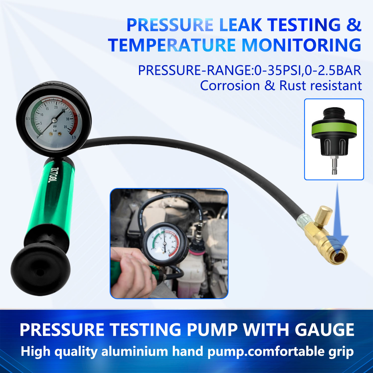 Aluminum Car Cooling System Ra - Radiator Pressure Tester reseña y precio