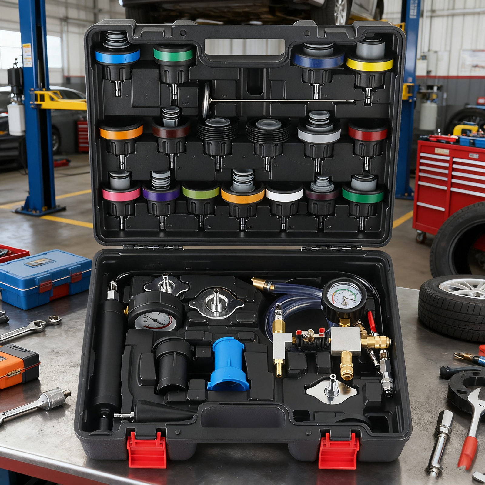 Coolant Vacuum Refill Tool Kit - Radiator Pressure Tester reseña y precio