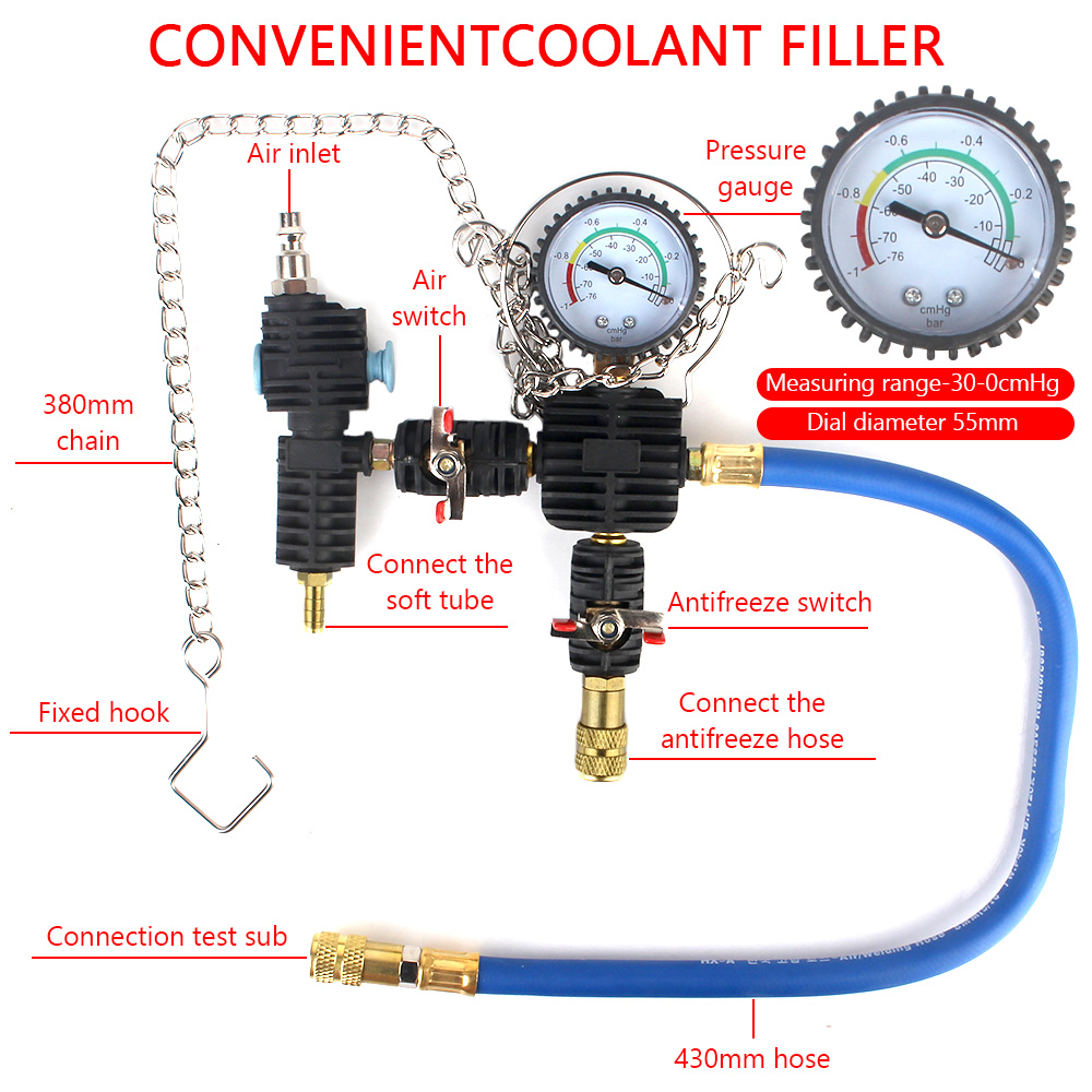 Radiator Pressure Test Meter V - Radiator Pressure Tester reseña y precio
