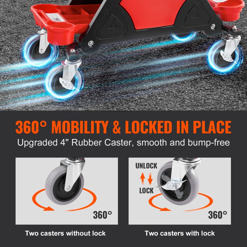 Rolling Mechanic Seat 300 LBS  - Garage Creeper Roller reseña y precio